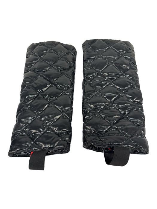 Moncler Shoe Size 38 Black Rubber Almond Toe Slip On Leather Trim Boots Black / 38