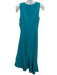 Eliza J Size 4 Teal Green Polyester Sleeveless Darted Side Gather Gown Teal Green / 4