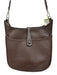 Hermes Chocolate Brown Pebble Leather Perforated Logo Snap Closure Dress Chocolate Brown