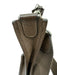 Hermes Chocolate Brown Pebble Leather Perforated Logo Snap Closure Dress Chocolate Brown