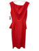 Chiara Boni Size 42 / M Orange Polyamide Blend Sleeveless Boat Neck Dress Orange / 42 / M