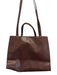 Telfar Brown PU Leather Top Handle Logo Tote Shopper Bag Brown / Medium