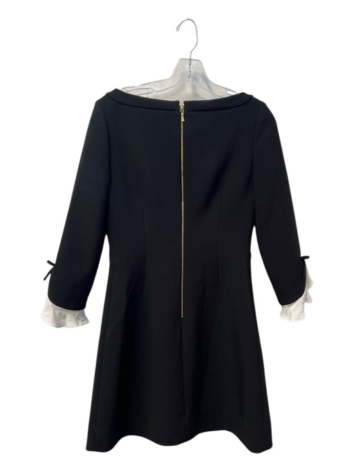 Kate Spade Size 2 Black No Fabric Tag Back Zip Wide Neck Long Sleeve Dress Black / 2