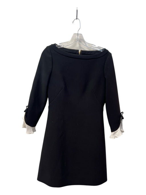 Kate Spade Size 2 Black No Fabric Tag Back Zip Wide Neck Long Sleeve Dress Black / 2