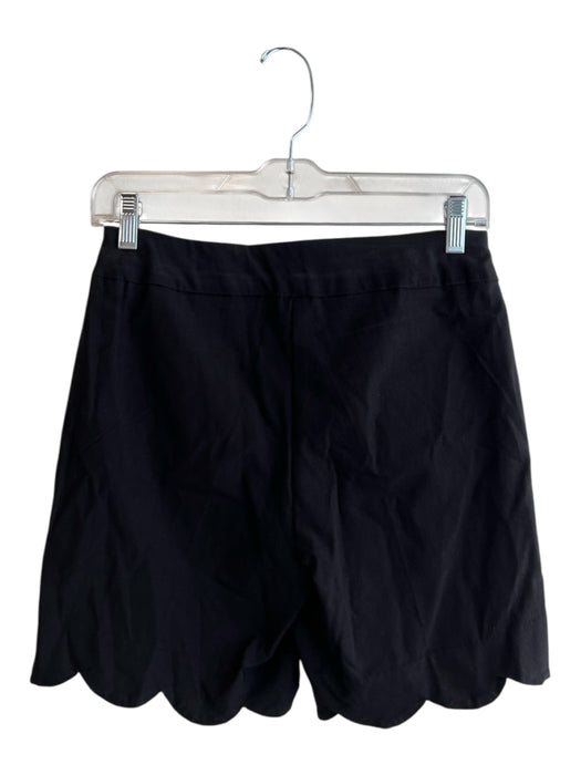 Lulu B Size 4 Black Viscose Slit pockets Scalloped Hem Stretch Waist Shorts Black / 4