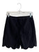 Lulu B Size 4 Black Viscose Slit pockets Scalloped Hem Stretch Waist Shorts Black / 4