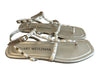 Stuart Weitzman Shoe Size 7.5 Gold Leather Faux Pearl Accent Square Toe Shoes Gold / 7.5