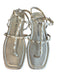 Stuart Weitzman Shoe Size 7.5 Gold Leather Faux Pearl Accent Square Toe Shoes Gold / 7.5