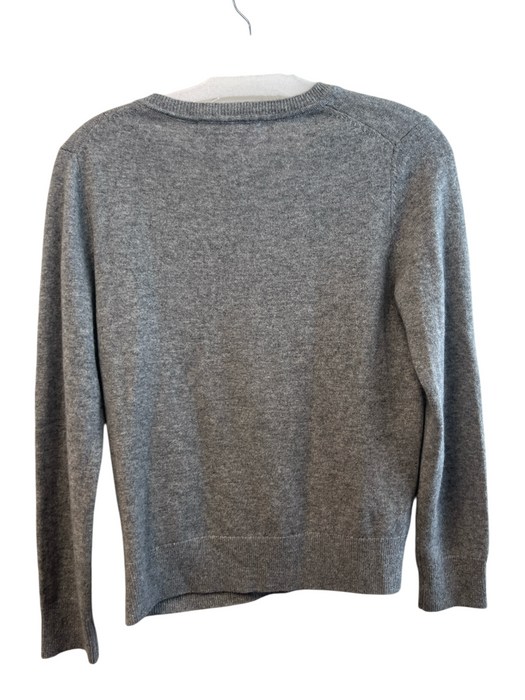 Quince Size Small Gray Cashmere Long Sleeve Heathered V Neck Pull Over Sweater Gray / Small
