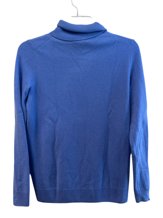C by bloomingdales Size Small Blue Cashmere Turtle Neck Long Sleeve Sweater Blue / Small