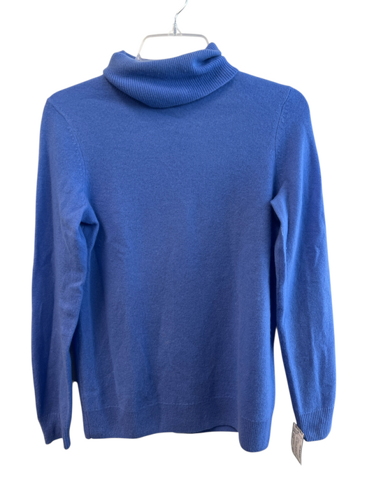C by bloomingdales Size Small Blue Cashmere Turtle Neck Long Sleeve Sweater Blue / Small