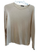 J Mclaughlin Size Small Cream Cotton Blend Long Sleeve Round Neck Top Cream / Small