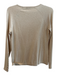 J Mclaughlin Size Small Cream Cotton Blend Long Sleeve Round Neck Top Cream / Small