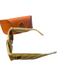 Tory Burch Cream Oversize Geometric Amber Lens Logo Sunglasses Cream
