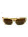 Tory Burch Cream Oversize Geometric Amber Lens Logo Sunglasses Cream