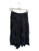 Milio Milano by Venti 6 Size M Black Polyester Elastic Waist Crinkle Maxi Skirt Black / M