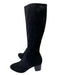 Boden Shoe Size 39 Black Faux Suede Block Heel Below the Knee Almond Toe Boots Black / 39