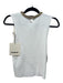 Sandro Size 3 White & Gold Viscose & Polyamide Sleeveless Ribbed Cut Out Top White & Gold / 3