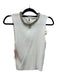 Sandro Size 3 White & Gold Viscose & Polyamide Sleeveless Ribbed Cut Out Top White & Gold / 3