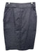 W by Worth Size 2 Indigo Blue Cotton Blend Twill Button Front Pockets Skirt Indigo Blue / 2