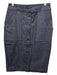 W by Worth Size 2 Indigo Blue Cotton Blend Twill Button Front Pockets Skirt Indigo Blue / 2
