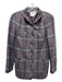 Worth Size 4 Purple, Gray, Blue Wool & Silk Plaid Patch Pockets Jacket Purple, Gray, Blue / 4