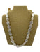 No Brand White & Gold Coin Pearl Freshwater Lobster Clasp Necklace White & Gold