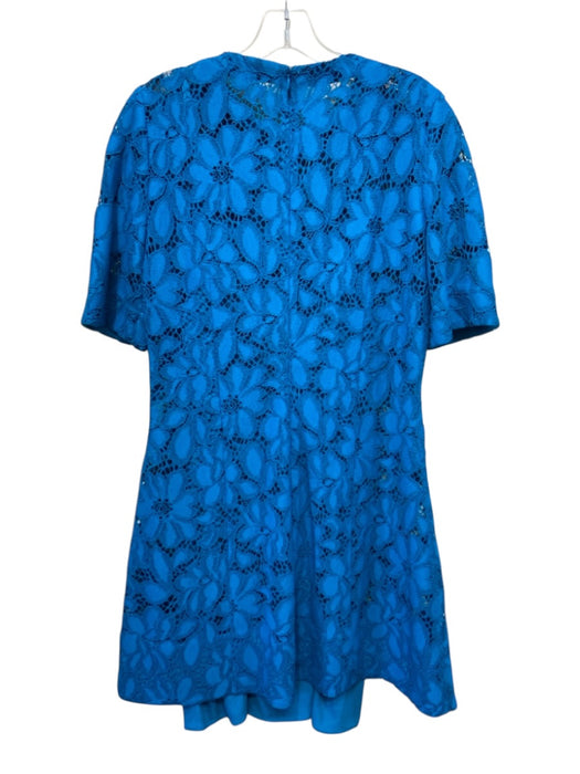 Proenza Schouler Size 10 Turquiose No Fabric Tag 1/2 Sleeve Lace Overlay Dress Turquiose / 10