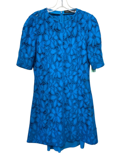 Proenza Schouler Size 10 Turquiose No Fabric Tag 1/2 Sleeve Lace Overlay Dress Turquiose / 10