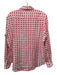 Frank & Eileen Size XS Red & White Linen Long Sleeve crabs Patch Pocket Top Red & White / XS