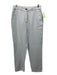 Poetry Size 8 Light Blue Linen Zip & Button High Waist Straight Pants Light Blue / 8