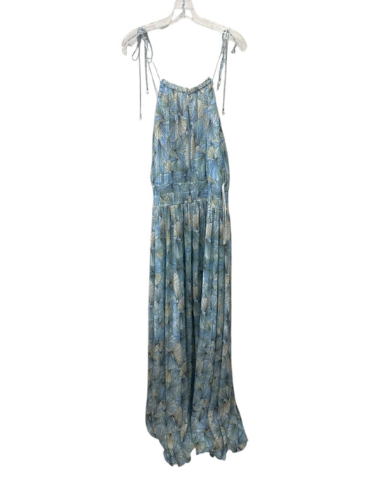 Veronica Beard Size M / 10 Blue, Green & Yellow Polyester Floral Pleated Dress Blue, Green & Yellow / M / 10