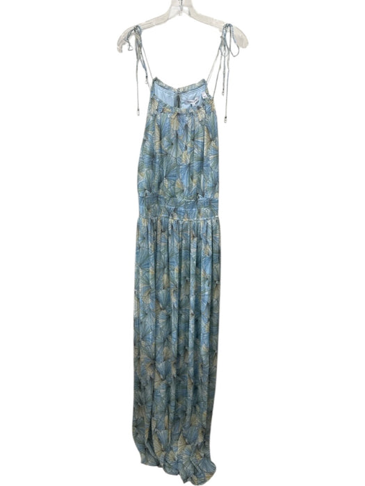 Veronica Beard Size M / 10 Blue, Green & Yellow Polyester Floral Pleated Dress Blue, Green & Yellow / M / 10