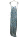 Veronica Beard Size M / 10 Blue, Green & Yellow Polyester Floral Pleated Dress Blue, Green & Yellow / M / 10