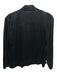 Ganni Size M Black Viscose & Cupro 3/4 Sleeve Gold Buttons Collar Pockets Top Black / M