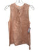 Joie Size S Light Pink Linen Sleeveless Half Button Gathered Detail Tank Top Light Pink / S