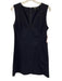Theory Size 8 Navy Blue Nylon Blend Sleeveless V Neck Back Zip Paneled Dress Navy Blue / 8