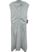 Veronica Beard Size 12 White Cotton Sleeveless Floral Eyelet V Neck Midi Dress White / 12