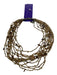 Brown, White & Multi Beaded Chain Detail Layered Multi Strand Necklace Brown, White & Multi