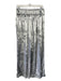 Maeve Size Small Silver Viscose Blend Elastic Waist Crushed Velvet Pants Silver / Small