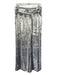 Maeve Size Small Silver Viscose Blend Elastic Waist Crushed Velvet Pants Silver / Small