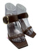 Giuseppe Zanotti Shoe Size 38 Brown Leather Square Toe Gold Buckle Sandals Brown / 38