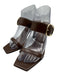 Giuseppe Zanotti Shoe Size 38 Brown Leather Square Toe Gold Buckle Sandals Brown / 38