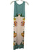 La Double J Size L Blue, Pink & Multi Viscose Blend Sleeveless Floral Dress Blue, Pink & Multi / L