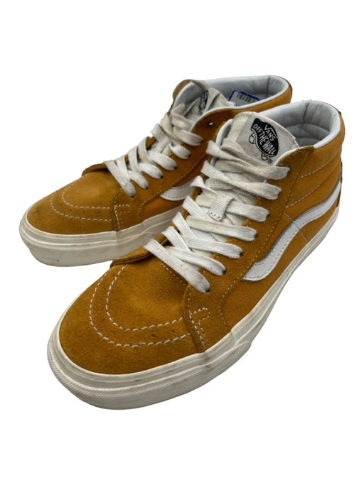 Vans Shoe Size 7.5 Mustard & White Canvas Suede lace up Mid Calf Sneakers Mustard & White / 7.5