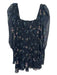 For Love & Lemons Size S Black & Multi Polyester floral print smocked Dress Black & Multi / S