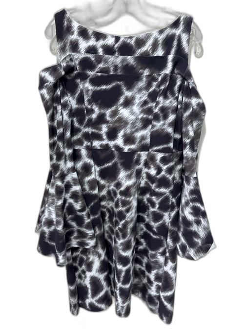 Chiara Boni Size M / 48 Taupe & Cream Polyamide Blend ikat animal print Dress Taupe & Cream / M / 48