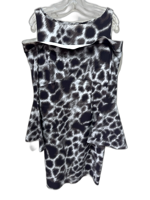 Chiara Boni Size M / 48 Taupe & Cream Polyamide Blend ikat animal print Dress Taupe & Cream / M / 48