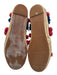 Tory Burch Shoe Size 9 Red, Blue, Green Leather Pom Pom Embroidered Flats Red, Blue, Green / 9