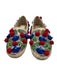 Tory Burch Shoe Size 9 Red, Blue, Green Leather Pom Pom Embroidered Flats Red, Blue, Green / 9
